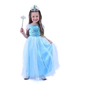 Rappa, detský kostým modrá princezná (M)