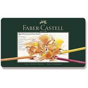 Pastelky Faber-Castell Polychromos v plechovej krabičke, 36 farieb
