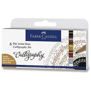 Popisovač Faber-Castell Pitt Artist Pen Caligraphy, 6 farieb