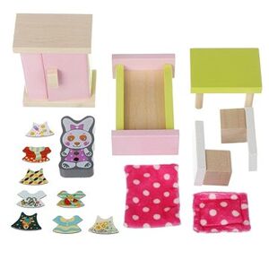 Cubika 12640 Izba – drevený nábytok pre bábiky