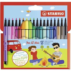 STABILO Pen 68 Mini, 18 ks, kartónové puzdro