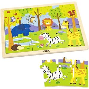 Drevené puzzle 24 dielikov – zoo