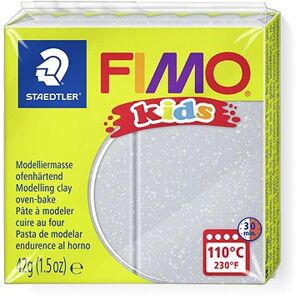 FIMO kids 42 g strieborná s trblietkami