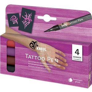 Kreul Tattoo Pen Set tetovacia sada, 4 farby