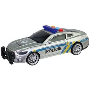 Policajné auto na zotrvačník, 17 cm, svetlo, zvuk (čeština), na batérie