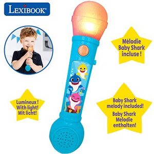 Lexibook Baby Shark Svietiaci mikrofón s melódiami a zvukovými efektmi