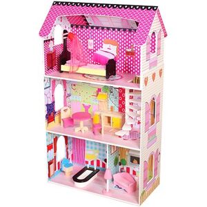 Domček pre bábiky drevený 63 × 33,5 × 106 cm