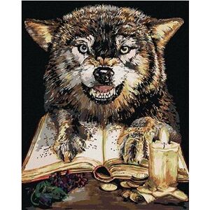 Maľovanie podľa čísel – Vlk s knihou (Holly Simental)