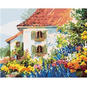 Maľovanie podľa čísel – Dom v kvetinovej záhrade