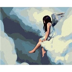 Maľovanie podľa čísel – Anjel sediaci na oblaku