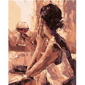 Maľovanie podľa čísel – Žena s pohárom vína