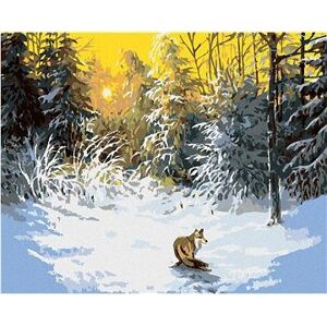 Maľovanie podľa čísel - Líška v zasneženom lese