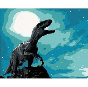 Maľovanie podľa čísel – Tyrannosaurus rex v noci