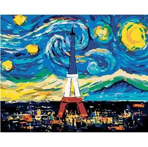 Maľovanie podľa čísel – Eiffelova veža podľa Vincenta van Gogha