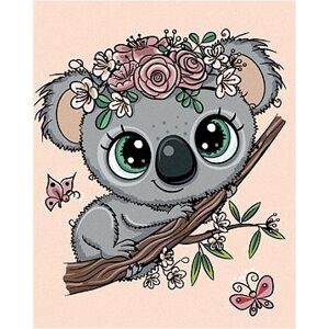 Maľovanie podľa čísel - Milá koala na vetve