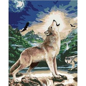 Maľovanie podľa čísel – Vyjúci vlk (Howard Robinson)