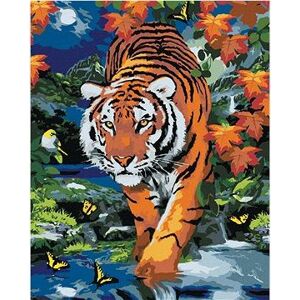 Maľovanie podľa čísel – Číhajúci tiger a spln (Howard Robinson)