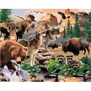 Maľovanie podľa čísel – Divoké zvieratá v údolí (Howard Robinson)
