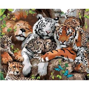 Maľovanie podľa čísel – Lev, tigre a ďalšie mačkovité šelmy (Howard Robinson)