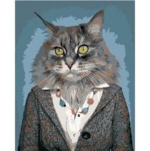 Maľovanie podľa čísel – Mačka v oblečení