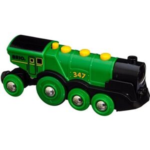 Brio World 33593 - Veľká zelená akčná lokomotíva