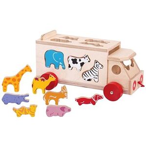 Bigjigs Toys - Auto so zvieratkami