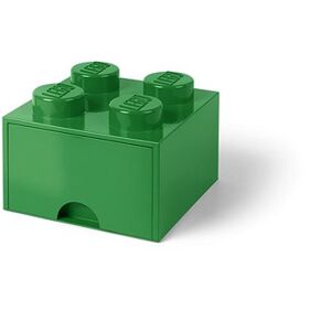 LEGO Úložný box 4 so zásuvkou – tmavozelená