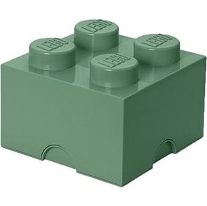 LEGO úložný box 250 × 250 × 180 mm – army zelená