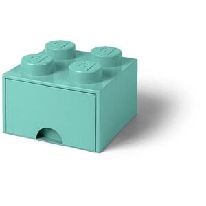LEGO Úložný box 4 so zásuvkou – aqua