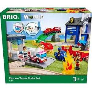 BRIO WORLD 36025 Vlaková súprava záchranárskeho tímu