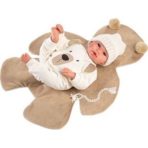 Llorens 63645 New Born – reálna bábika bábätko so zvukmi a mäkkým látkovým telom – 36 cm