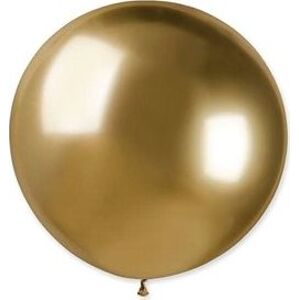 Balóniky chrómované 5 ks zlaté lesklé – Silvester – 80 cm