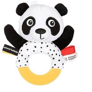 Canpol babies Senzorická hračka Panda s hryzadlom a hrkálkou BabiesBoo