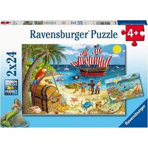 Ravensburger Puzzle 056767 Piráti a Morské Víly 2X24 Dielikov