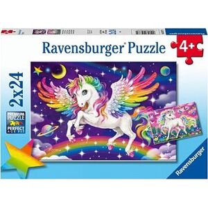Ravensburger Puzzle 056774 Jednorožec a Pegas 2X24 Dielikov