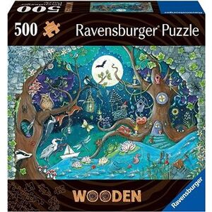 Ravensburger Puzzle 175161 Drevené Puzzle Čarovný Les 500 Dielikov
