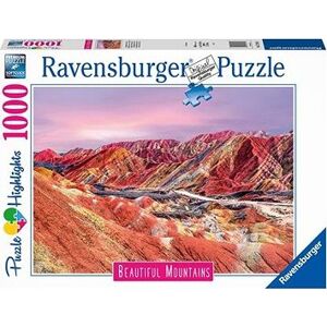 Ravensburger Puzzle 173143 Dych berúce hory: Dúhové Hory, Čína 1000 Dielikov