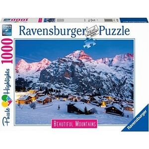 Ravensburger Puzzle 173167 Dych Vyrážajúce Hory: Bernská Vysočina, Murren Vo Švajčiarsku 1 000 Dielikov