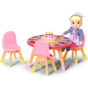 BABY born Minis Súprava s narodeninovým stolom, stoličkami a bábikou