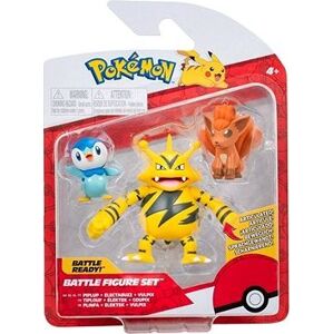 Pokemon 3-piece figure pack – Piplup, Vulpix, Electabuzz