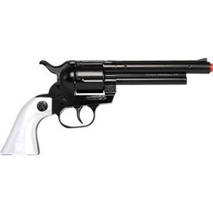 Kovbojský revolver kovový čierny 12 rán