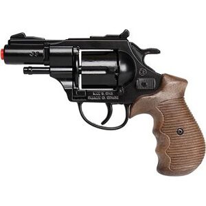 Policajný revolver Gold Colection čierny kovový 12 rán