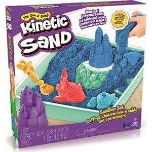 Kinetic Sand Krabica tekutého piesku s podložkou Modrá