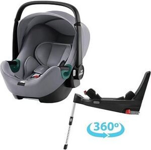 Britax Römer Baby-Safe 3 i-Size so základňou Flex Base 5Z Bundle Frost Grey