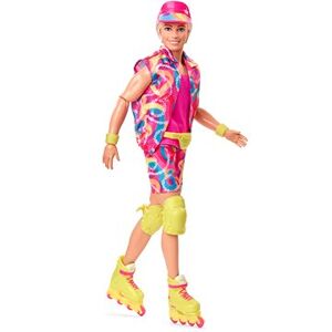 Barbie Ken vo filmovom oblečení na kolieskových korčuliach