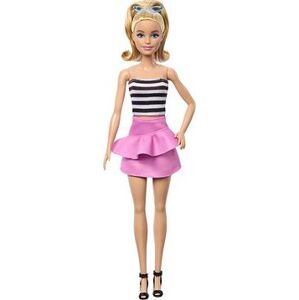 Barbie Modelka – Ružová sukňa a pruhovaný top