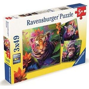 Ravensburger 057351 Zvieratká z džungle 3 × 49 dielikov
