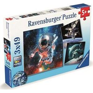 Ravensburger 120008606 Preskúmanie vesmíru 3 × 49 dielikov