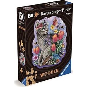 Ravensburger 120007579 Drevené puzzle Kúzelná mačka