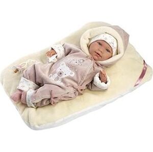 Llorens 74106 New Born – realistická bábika bábätko so zvukmi a mäkkým látkovým telom – 42 cm
